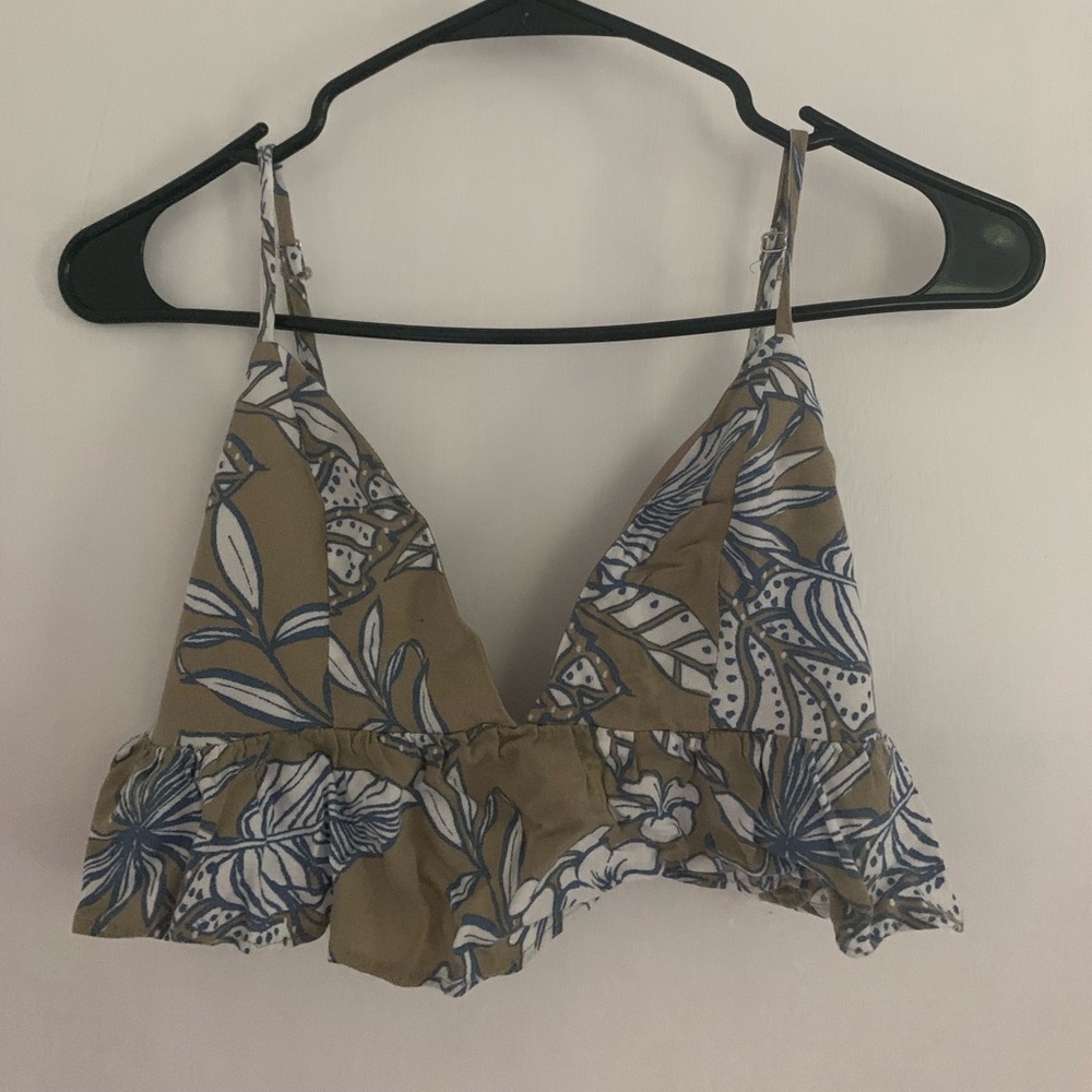 Tropical patterned tank top